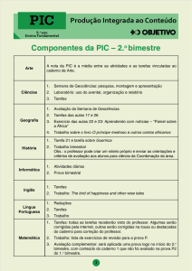 Componentes da PIC – 2.o bimestre
