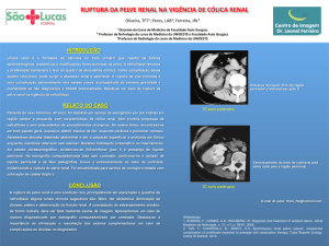 ruptura da pelve renal na vigência de cólica renal