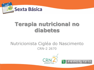 Terapia nutricional no diabetes - CRN-2
