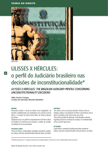 ULISSES X HÉRCULES: o perfil do Judiciário brasileiro nas