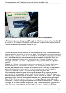 Petrobras participa do 27º Salão Internacional do Automóvel de São