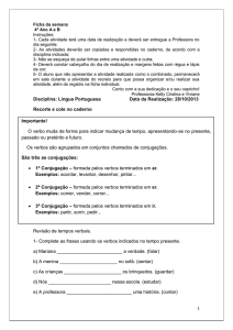 Disciplina: Língua Portuguesa Data da Realização: 28/10/2013