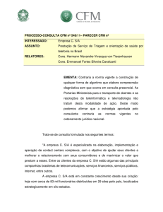 PROCESSO-CONSULTA CFM nº 540/11– PARECER CFM nº