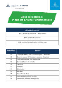 Lista de Materiais 8º ano do Ensino Fundamental II