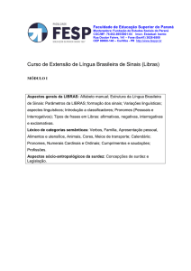 Curso de Extensão de Língua Brasileira de Sinais (Libras)