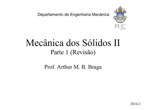 Mecânica dos Sólidos II - Prof. Arthur Braga - PUC-Rio