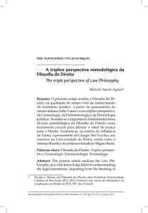 A tríplice perspectiva metodológica da Filosofia do Direito The triple