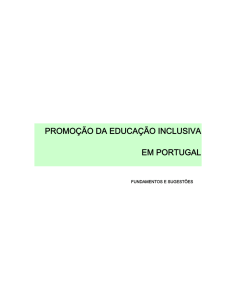 promoção da educação inclusiva em portugal