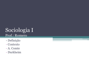 Sociologia I