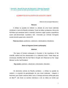 Os elementos da filosofia de Auguste Comte