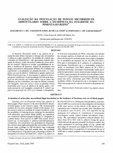 avaliação da inoculação de fungos micorrízicos arbusculares