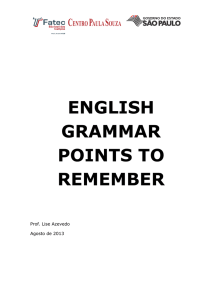 Apostila Grammar Points