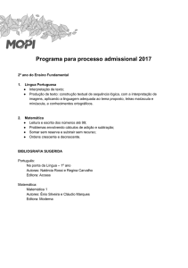 Programa para processo admissional 2017