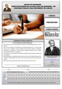 caderno de prova - Instituto Machado de Assis