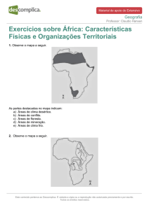 Exercícios sobre África: Características Físicas e Organizações