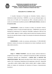Resolução 10/15 - Prefeitura de São Paulo