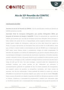 Ata da 32ª Reunião da CONITEC