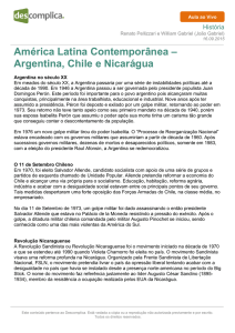 América Latina Contemporânea – Argentina, Chile e