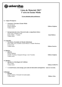 Lista de Material /2017 - Colégio Universitas