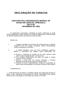 Declaração de Caracas, OMS, 1990