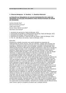 alteração na frequência de alelos microssatélites (ssr)