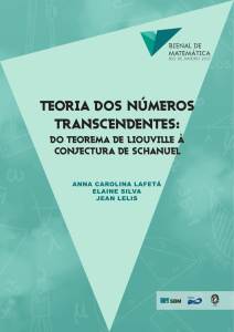 Bienal_Minicurso_CAPA_Teoria dos Números Transcendentes