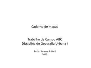 Caderno de mapas Trabalho de Campo ABC Disciplina de