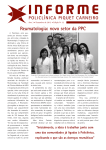 Reumatologia: novo setor da PPC - Policlínica Piquet Carneiro
