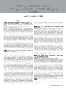 Apresentações Orais - Jornal Brasileiro de Pneumologia