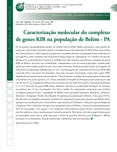 Caracterização molecular do complexo de genes KIR na população