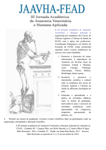 A III Jornada Acadêmica de Anatomia Veterinária e Humana