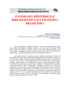 panorama hiistórico e bibliográfico da filosofia brasileira