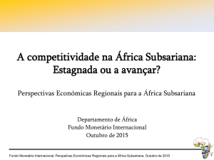A competitividade na África Subsariana