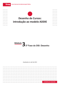 Desenho de Cursos: introdução ao modelo ADDIE