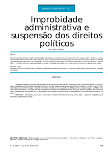 Improbidade administrativa e suspensão dos direitos políticos