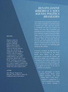 renato janine ribeiro e a nova agenda política brasileira