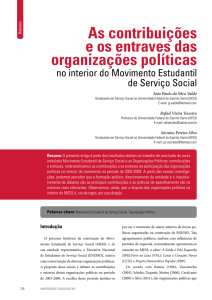As contribuições e os entraves das organizações políticas - Andes-SN
