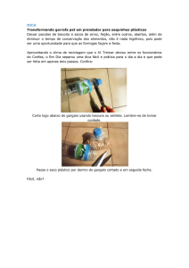 Transformando garrafa pet em prendedor para saquinhos plásticos