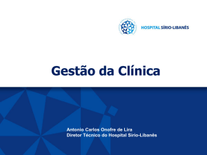Gestão da Clínica - Secretaria de Estado da Saúde de São Paulo