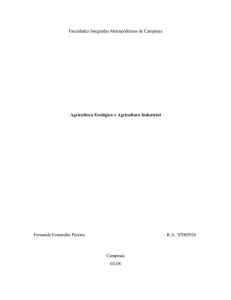 Agricultura Industrial x Agricultura Ecológica