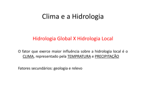 Clima e a Hidrologia