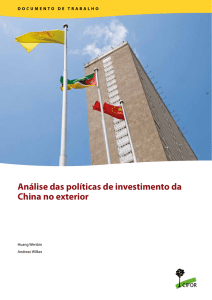Análise das políticas de investimento da China no exterior