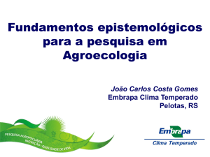 Fundamentos epistemológicos para a pesquisa em Agroecologia