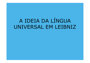 A Ideia da Língua Universal em Leibniz