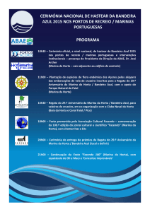 Programa da Cerimónia – Marina Horta - Bandeira Azul