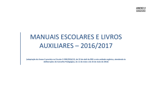 MANUAIS ESCOLARES E LIVROS AUXILIARES – 2012/2013