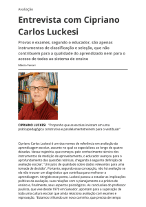 Entrevista com Cipriano Carlos Luckesi