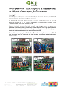 Jovens promovem Futsal Beneficente e arrecadam mais de