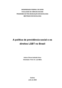 A política de previdência social e os direitos LGBT no Brasil