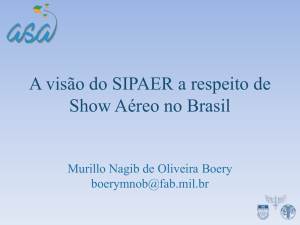 A visão do SIPAER a respeito de Show Aéreo no Brasil